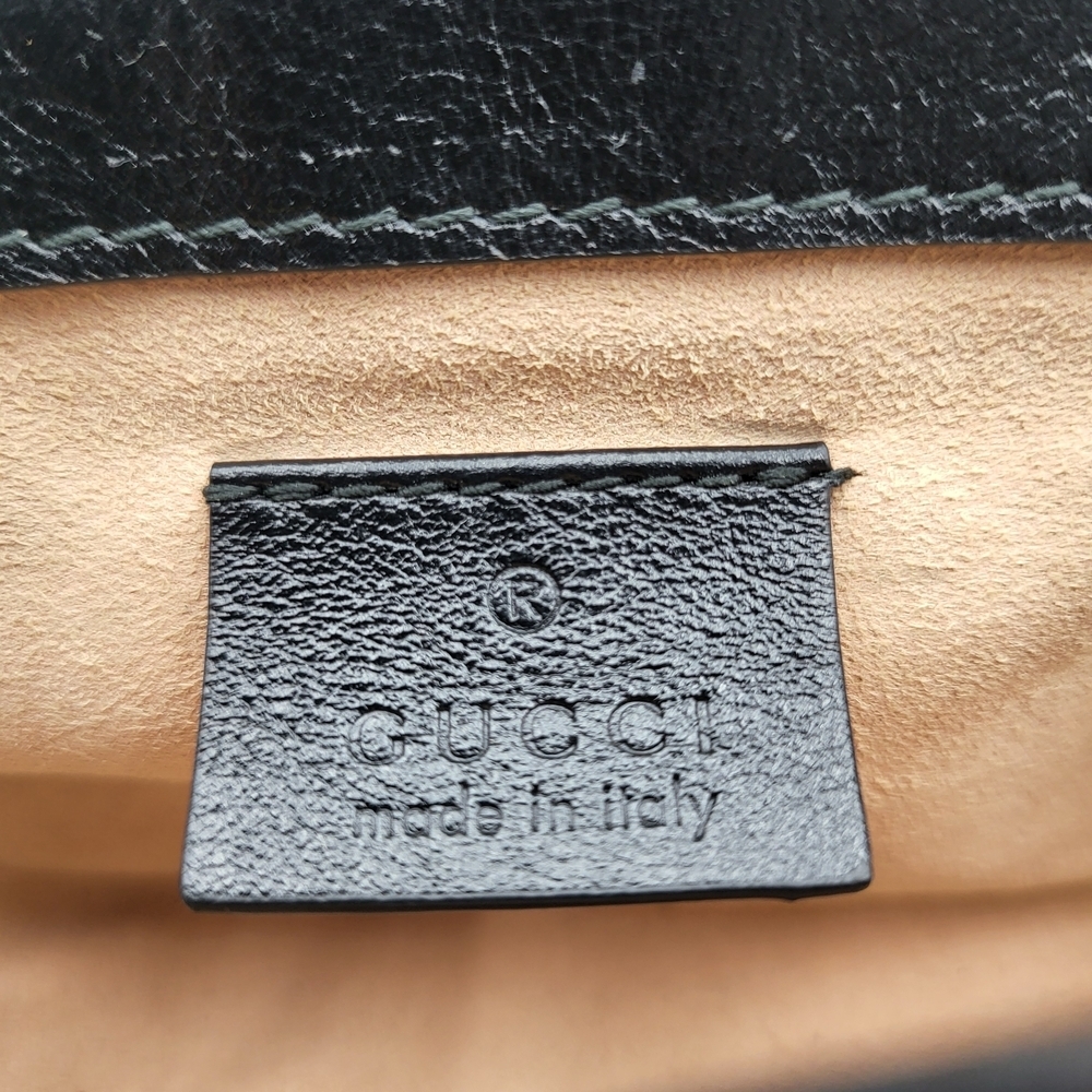 Gucci Tricolor Matelassé Leather Mini GG Marmont Torchon Crossbody Bag Authentic - Picture 9 of 17